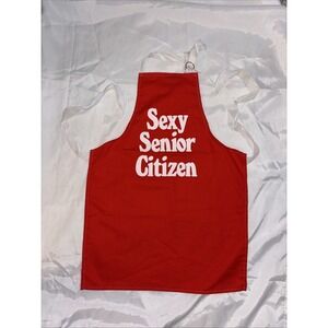 Vintage Red Now Designs San Francisco Apron Sexy Senior Citizen